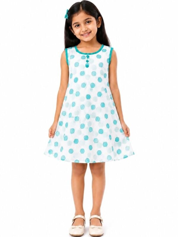 Polka Dot Print A-Line Dress